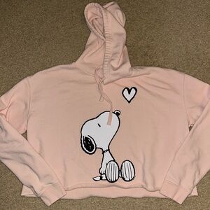 Peanuts Pink Hoodie Sweatshirt